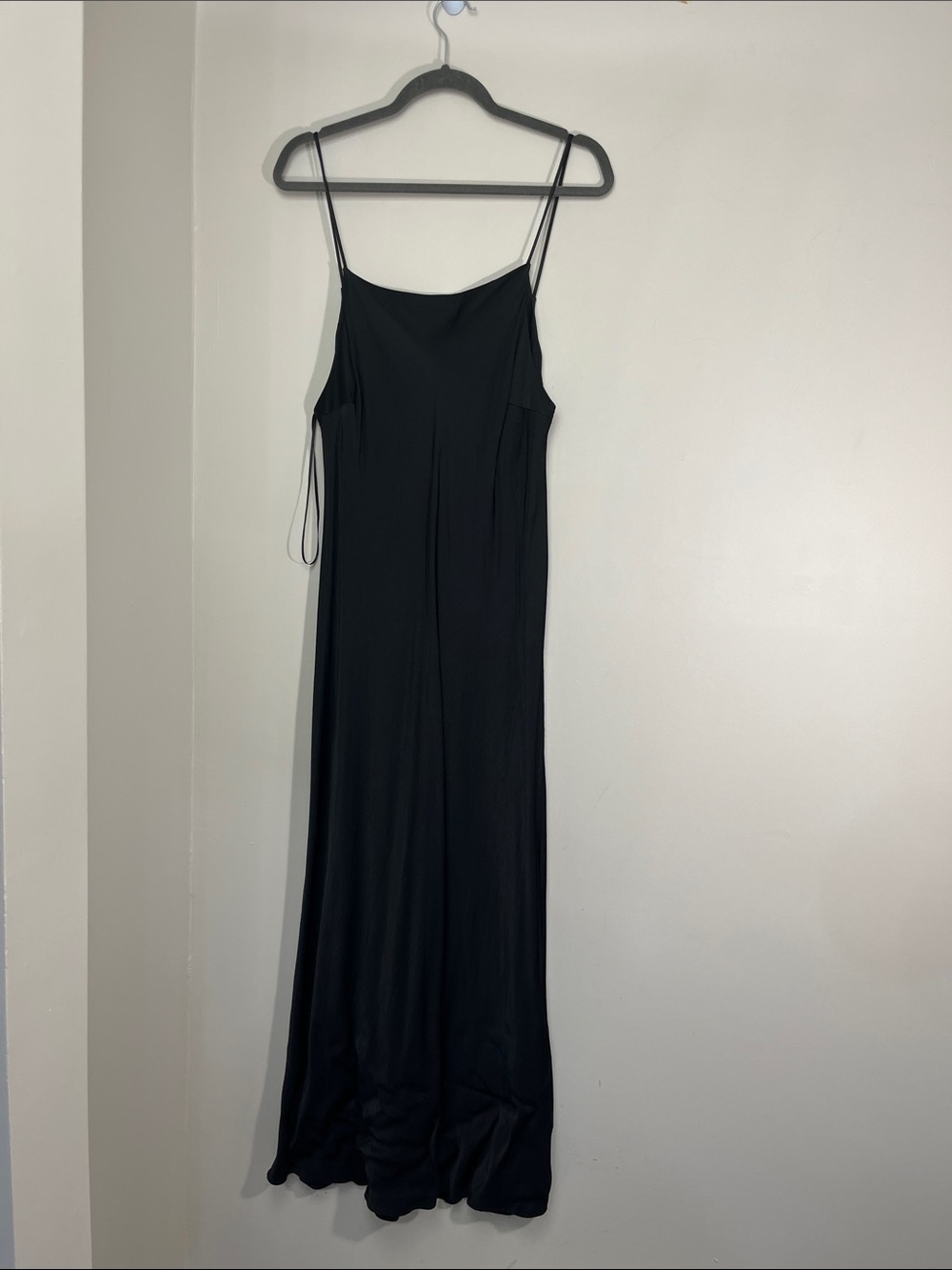 Zara Black Slip Maxi Dress with Thin Straps